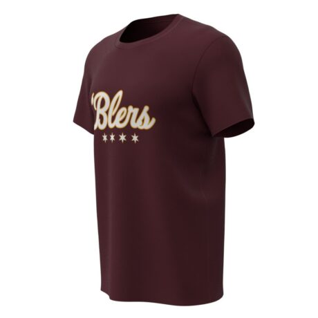 'Blers Maroon Short Sleeve Side