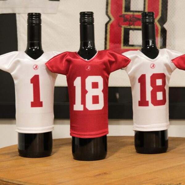 alabama crimson tide miniature jersey wine bottle cover