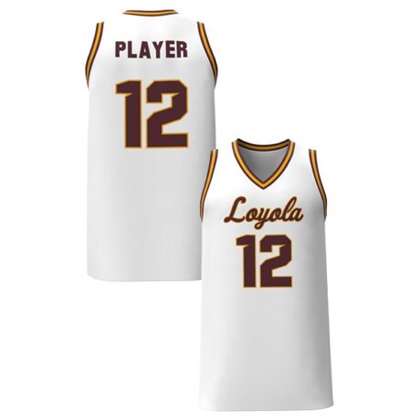 Loyola Ramblers Men's Basketball Pick-A-Player NIL Miniature Sports Jersey (White)