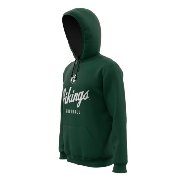 PSU Vikings Pick-A-Player Football Script Hoodie Green Side
